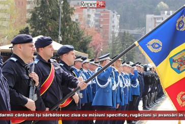 170 de ani de la înființarea Jandarmeriei Române! Jandarmii cărășeni își sărbătoresc ziua cu misiuni specifice, rugăciuni și avansări în grad!