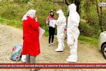 Direcția de Asistență Socială Reșița, la datorie! Pachete cu alimente pentru 400 familii și persoane vârstnice!