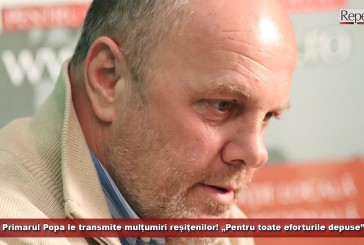 Primarul Popa le transmite mulțumiri reșițenilor! „Pentru toate eforturile depuse”