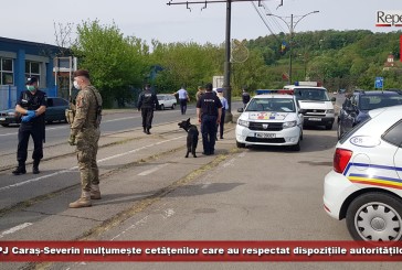 121 de sancțiuni în weekendul de 1 mai! IPJ Caraș-Severin mulțumește cetățenilor care au respectat dispozițiile autorităților