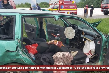 Accident pe centura ocolitoare a municipiului Caransebeș. O persoană a fost grav rănită!