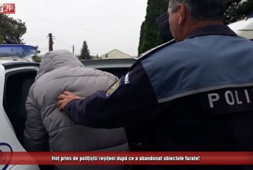 Hoț prins de polițiștii reșițeni după ce a abandonat obiectele furate!