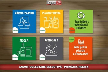 ANUNȚ COLECTARE SELECTIVĂ – PRIMĂRIA REȘIȚA
