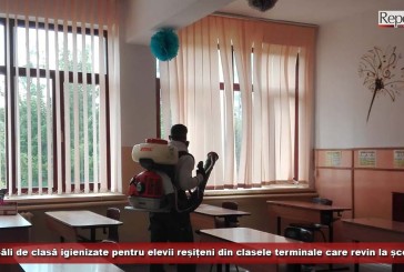 Săli de clasă igienizate pentru elevii reșițeni din clasele terminale care revin la școală