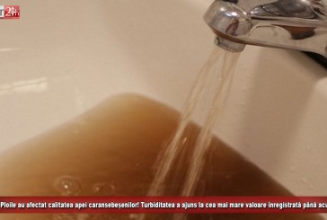 Ploile au afectat calitatea apei caransebeșenilor! Turbiditatea a ajuns la cea mai mare valoare înregistrată până acum!