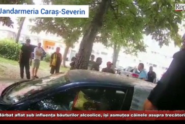 Bărbat aflat sub influența băuturilor alcoolice, își asmuțea câinele asupra trecătorilor! A fost nevoie de intervenția jandarmilor