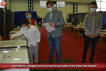 Ionuț Popovici: „Câștigătorii acestui scrutin electoral trebuie să fie în primul rând cărășenii”