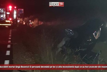 Accident mortal lângă Bozovici! O persoană decedată pe loc și alta inconștientă, după ce au fost aruncate din mașină!