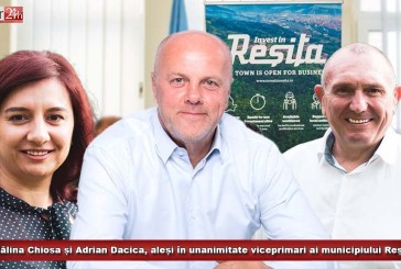 Mădălina Chiosa și Adrian Dacica, aleși în unanimitate viceprimari ai municipiului Reșița!
