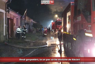 Două gospodării, la un pas să fie mistuite de flăcări!