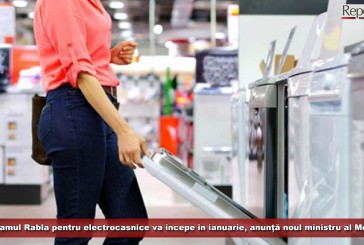 Programul Rabla pentru electrocasnice va începe în luna ianuarie, anunță noul ministru al Mediului
