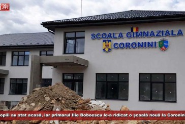 Copiii au stat acasă, iar primarul Ilie Boboescu le-a ridicat o școală nouă la Coronini
