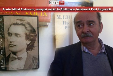 Poetul Mihai Eminescu, omagiat astăzi la Biblioteca Județeană Paul Iorgovici!