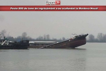 Peste 800 de tone de îngrășământ s-au scufundat la Moldova Nouă!