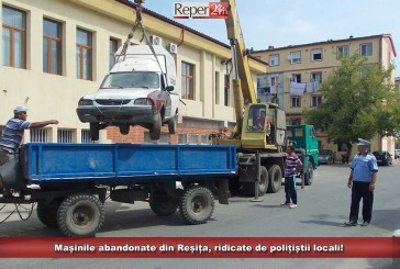 Mașinile abandonate din Reșița, ridicate de polițiștii locali!