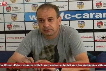 Dorin Micșa, președintele lui FC Caransebeș 1913: „Este o situație critică, vom vedea ce decizii vom lua săptămâna viitoare”