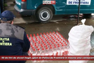 50 de litri de alcool ilegal, găsit de Poliția de Frontieră în mașina unui cărășean!