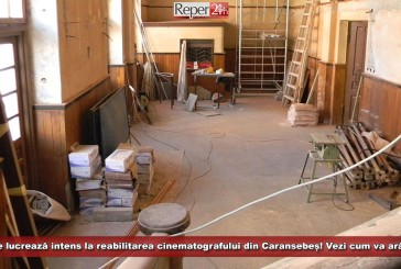 Se lucrează intens la reabilitarea cinematografului din Caransebeș! Vezi cum va arăta!