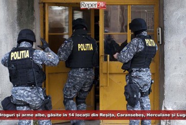 UPDATE PERCHEZIȚII: Droguri și arme albe, găsite în 14 locații din Reșița, Caransebeș, Herculane și Lugoj!