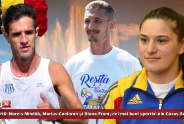 TOP 2016: Narcis Mihăilă, Marius Cocioran și Diana Franț, cei mai buni sportivi din Caraș-Severin!