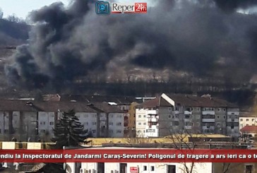 Incendiu la Inspectoratul de Jandarmi Caraș-Severin! Poligonul de tragere a ars ieri ca o torță!