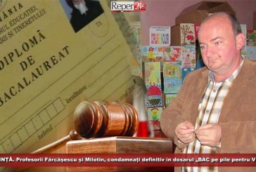 SENTINȚĂ. Profesorii Fărcășescu și Milotin, condamnați definitiv în dosarul „BAC pe pile pentru VIP-uri”