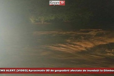 NEWS ALERT. [VIDEO] Aproximativ 80 de gospodării, afectate de inundații la Glimboca!