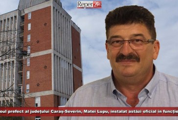 Noul prefect al județului Caraș-Severin, Matei Lupu, instalat astăzi oficial în funcție!