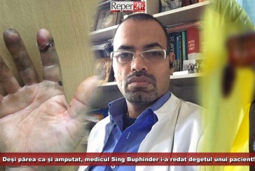 Deși părea ca și amputat, medicul Sing Bhupinder i-a redat degetul unui pacient!!