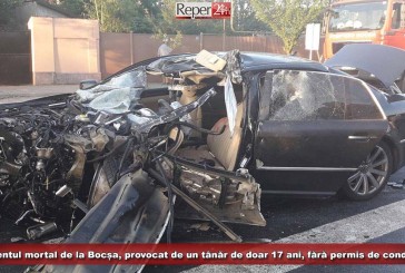 Accidentul mortal de la Bocșa, provocat de un tânăr de doar 17 ani, fără permis de conducere!