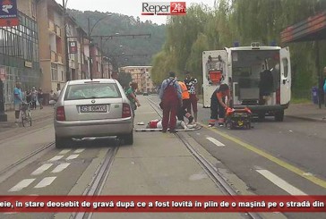 UPDATE: O femeie, lovită în plin de o maşină pe un bulevard din Reşița! Victima a decedat la spital!