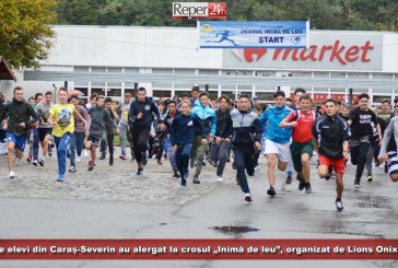 Sute de elevi din Caraș-Severin au alergat la crosul „Inimă de leu”, organizat de Lions Onix Reșița