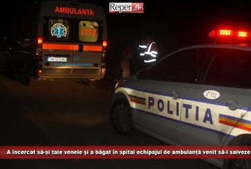 Un bărbat din Zăvoi a încercat să-și taie venele și a băgat în spital echipajul de ambulanță venit să-l salveze