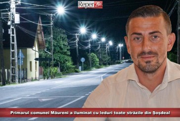 Primarul comunei Măureni a iluminat cu leduri toate străzile din Șoșdea!