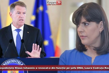 Președintele Klaus Iohannis a revocat-o din funcție pe șefa DNA, Laura Codruța Kovesi!