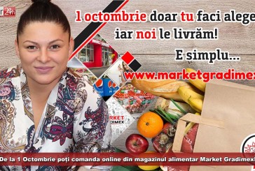 De la 1 Octombrie poți comanda online din magazinul alimentar Market Gradimex!