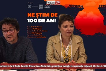 Actrițele Teatrului de Vest Reșița, Camelia Ghinea și Ana Maria Cizler, prezențe de excepție în coproducția națională „Ne știm de 100 de ani“!
