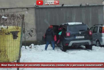 Noul Dacia Duster al societății Aquacaraș, condus de o persoană neautorizată?
