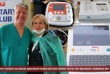 Rotaryenii reșițeni au donat aparatură medicală mai multor secții ale Spitalului Județean din Reșița!