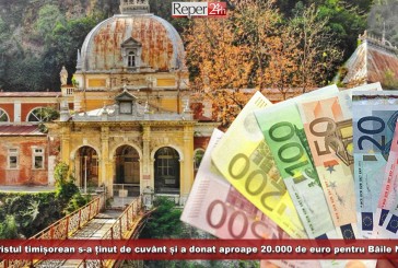 Afaceristul timișorean s-a ținut de cuvânt și a donat aproape 20.000 de euro pentru Băile Neptun