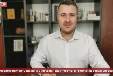 Vicepreședintele Consiliului Județean, Ionuț Popovici a renunțat la pensia specială