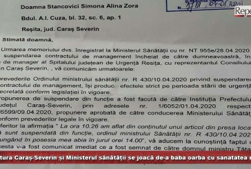 Prefectura Caraș-Severin și Ministerul Sănătății se joacă de-a baba oarba cu sănătatea noastră
