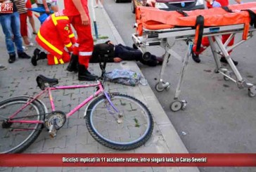 Bicicliști implicați în 11 accidente rutiere, într-o singură lună, în Caraș-Severin!