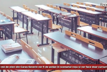Peste 6 mii de elevi din Caraș-Severin vor fi de astăzi în scenariul roșu și vor face doar cursuri on-line
