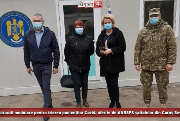 Construcții modulare pentru trierea pacienților Covid, donate de ANRSPS spitalelor din Caraș-Severin