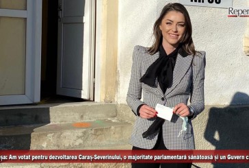 Andra Pleșa: „Am votat pentru dezvoltarea Caraș-Severinului, o majoritate parlamentară sănătoasă și un Guvern competent“