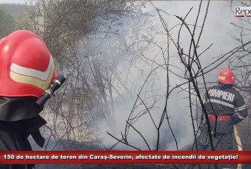 150 de hectare de teren din Caraș-Severin, afectate de incendii de vegetație! ISU Semenic trage un semnal de alarmă