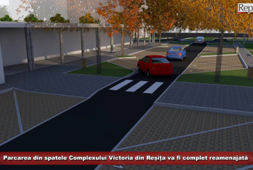 Parcarea din spatele Complexului Victoria din Reșița va fi complet reamenajată