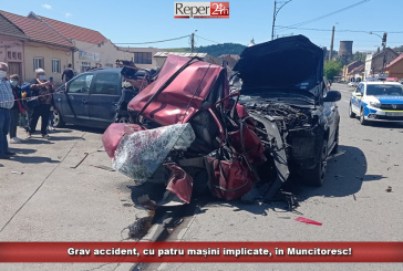 (VIDEO) Grav accident, cu patru mașini implicate, în Muncitoresc!