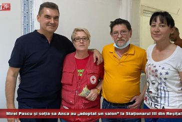 Viceprimarul Mirel Pascu și soția sa Anca au „adoptat un salon” la Staționarul 3 din Reșița!